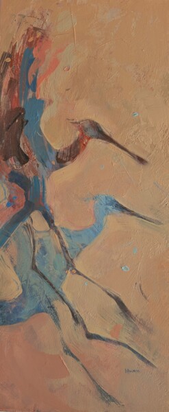 Dos espátulas 绘画 标题为“Dos espátulas” 由Cristina Villacieros, 原创艺术品, 油