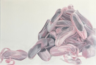 Pink ballet flats | billion tries. Triptych Картина под названием "Pink ballet flats |…" - Maárs Shanó, Подлинное произведение искусства, Акрил Установлен на Деревянная…