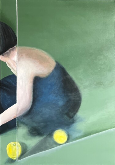 제목이 "Alice and a lemon.…"인 미술작품 Maárs Shanó로, 원작, 아크릴 나무 들것 프레임에 장착됨