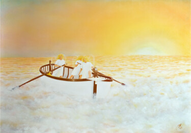 Pintura intitulada "Soul Searchers" por Jason Zahra, Obras de arte originais, Óleo Montado em Armação em madeira