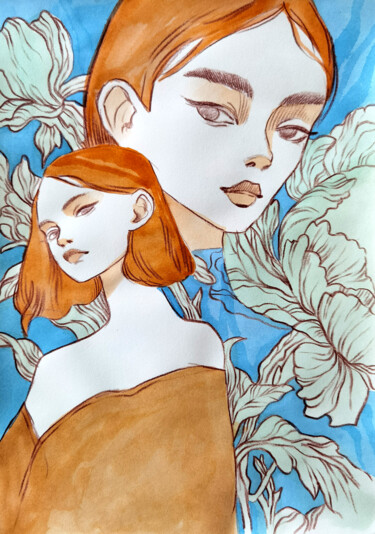 329 Painting titled "329" by Anton Karbouski, Original Artwork, Conté