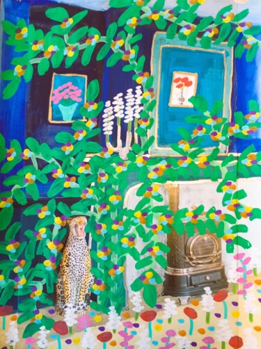 Peinture intitulée "Intérieur de Printe…" par Chrystelle Ragot, Œuvre d'art originale, Crayon