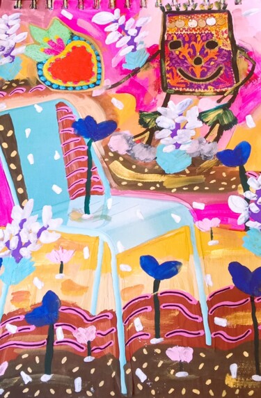 Peinture intitulée "Gnome matinal" par Chrystelle Ragot, Œuvre d'art originale, Crayon