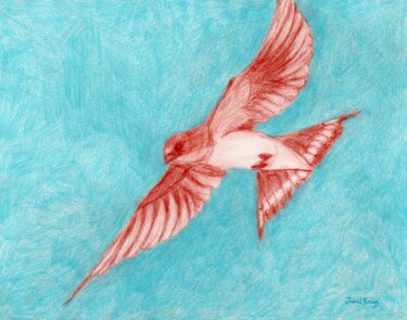 "Barn Swallow in Lig…" başlıklı Tablo Janel Bragg tarafından, Orijinal sanat, Pastel