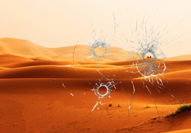 SHATTERED PERCEPTION: A REFLECTION OF CONFLICT IN THE DESERT Digital Arts με τίτλο "SHATTERED PERCEPTIO…" από Atoo Saan, Αυθεντικά έργα τέχνης, Ψηφιακό Κολάζ