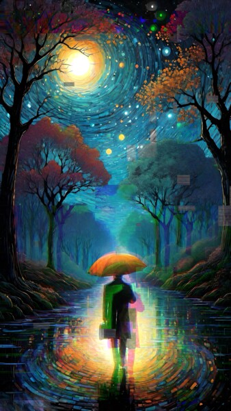 数字艺术 标题为“Promise Amidst Twin…” 由Sofia Markina, 原创艺术品, AI生成的图像