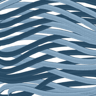 Blue Oceans of Thoughts - Print Digital Arts με τίτλο "Blue Oceans of Thou…" από Vafa Majidli, Αυθεντικά έργα τέχνης, Ψηφιακή ζωγραφική