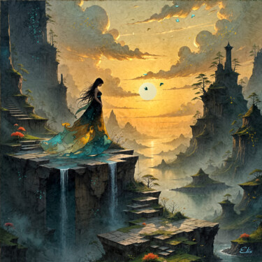 数字艺术 标题为“At the Edge of the…” 由Eilís P., 原创艺术品, 数字油画