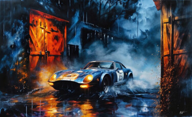 "Racing Car_1536" başlıklı Dijital Sanat Frederic Racaud tarafından, Orijinal sanat, AI tarafından oluşturulan görüntü