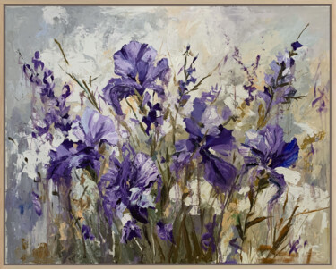 Ζωγραφική με τίτλο "Lavender Breeze of…" από Vita Schagen, Αυθεντικά έργα τέχνης, Λάδι Τοποθετήθηκε στο Ξύλινο φορείο σκελετό