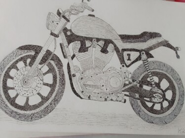图画 标题为“Motorcycle” 由Kenidy Oliveira, 原创艺术品, 颜料