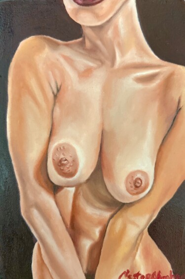 Retrato de la vulnerabilidad 绘画 标题为“Retrato de la vulne…” 由Nestor Abraham Hernandez Medellin, 原创艺术品, 油