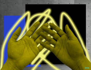 Digitale Kunst mit dem Titel "hände." von Anna Deppisch-Kreipp, Original-Kunstwerk, Digitale Collage
