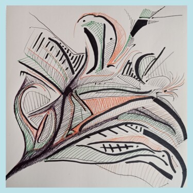 Drawing titled "Esercizio espressio…" by Sergio Totaro, Original Artwork, Marker