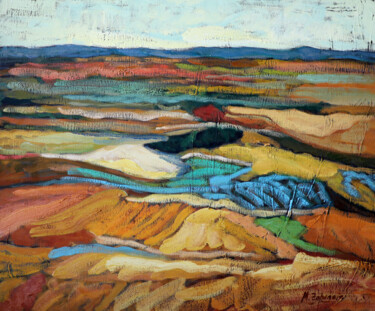 Udaberria Pittura intitolato "Udaberria" da Mañoli Zapirain, Opera d'arte originale, Olio Montato su Telaio per barella in legno