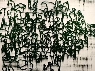 Painting titled "This kind of troubl…" by Luca Brandi, Original Artwork, Oil Mounted on Wood Stretcher frame