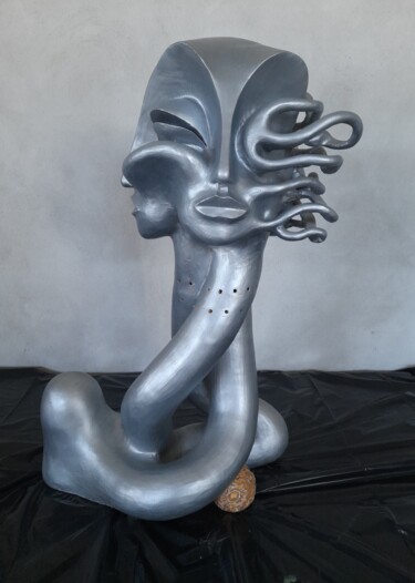 Sculpture titled "PRESENTAZIONE DELL'…" by Futuretico / El - Le, Original Artwork, Clay