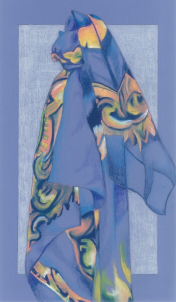 「Scarf Two」というタイトルの描画 Kristine Facchettiによって, オリジナルのアートワーク, パステル