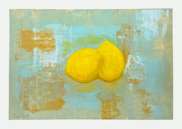 Pintura titulada "Deux citrons" por Joseph Rethlin, Obra de arte original, Acrílico