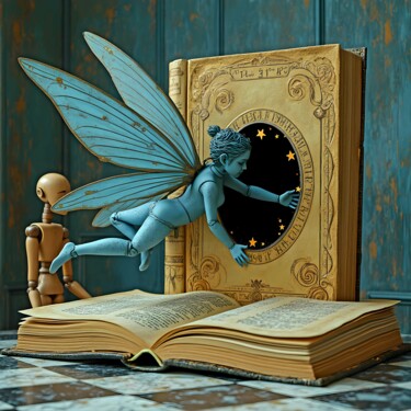 "Il libro dei libri e la magia" serie stampe da collezione ""Il libro dei libri…" başlıklı Dijital Sanat Angelo Mazzoleni tarafından, Orijinal sanat, 3D modelleme
