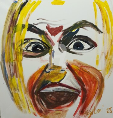 Pittura intitolato "Der Schrei in Manie…" da Karibou Artist, Opera d'arte originale, Acrilico Montato su Telaio per barella…