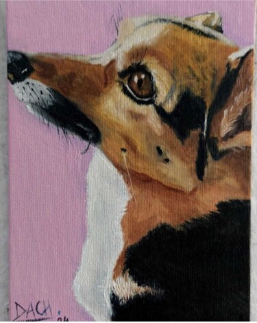 Schilderij getiteld ""Serie First Steps…" door Dach, Origineel Kunstwerk, Olie
