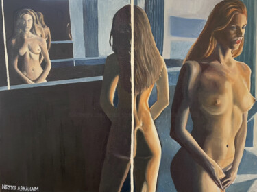 Reflejos Картина под названием "Reflejos" - Nestor Abraham Hernandez Medellin, Подлинное произведение искусства, Масло