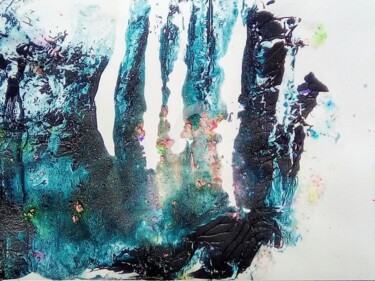 ""ECARTELEE"" başlıklı Tablo Paula Clemence tarafından, Orijinal sanat, Guaş boya Ahşap Sedye çerçevesi üzerine monte edilmiş