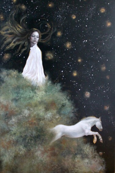 Near, far, farther ... 绘画 标题为“Near, far, farther…” 由Federica Belloli, 原创艺术品, 丙烯 安装在木质担架架上