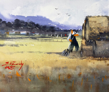 Schilderij getiteld "Untitled #77" door Samar Alzaidy, Origineel Kunstwerk, Aquarel