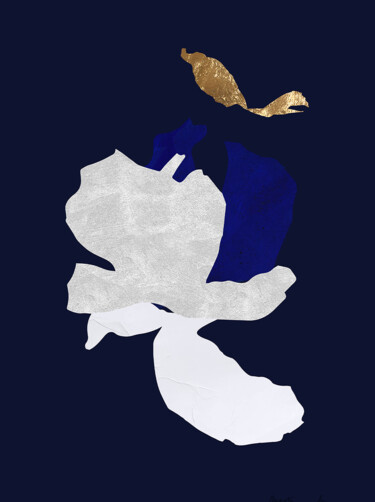 "Myosotis nuit" başlıklı Kolaj Lola Mathé tarafından, Orijinal sanat, Akrilik