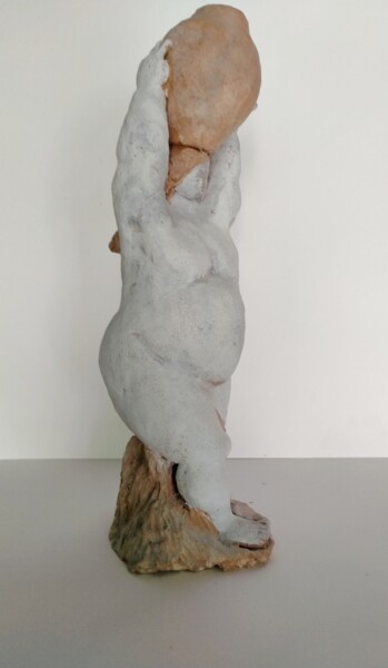 "Creatura con vaso" başlıklı Heykel Paolo Righi tarafından, Orijinal sanat, Kil