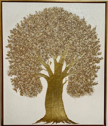 Pittura intitolato "Tree of abundance" da Silvia Ghilas, Opera d'arte originale, Acrilico Montato su Telaio per barella in l…
