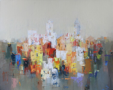 Licht über Provence Peinture intitulée "Licht über Provence" par Plamen Bibeschkov, Œuvre d'art originale, Huile Monté sur Châssis en bois