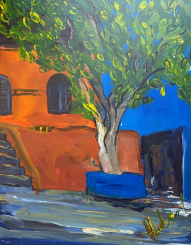 绘画 标题为“Guanajuato Shopping” 由Hubert Lerner, 原创艺术品, 丙烯 安装在木质担架架上