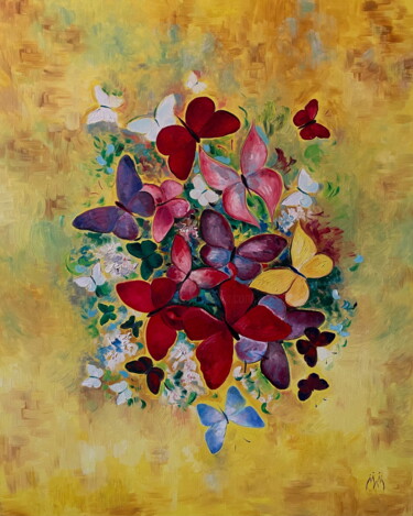 Pittura intitolato "“See you in spring”" da Maria Mikileva, Opera d'arte originale, Olio Montato su Telaio per barella in le…