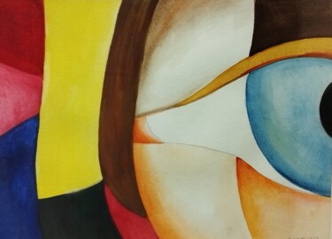 Painting titled ""Don't forget"" by Julia Valkiainen, Original Artwork, Gouache Mounted on Cardboard