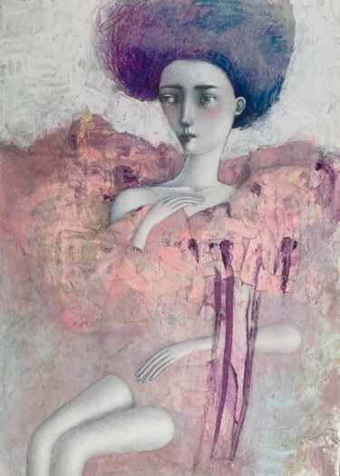 绘画 标题为“Girl with Pearl Skin” 由Svetlana Rumak, 原创艺术品, 丙烯