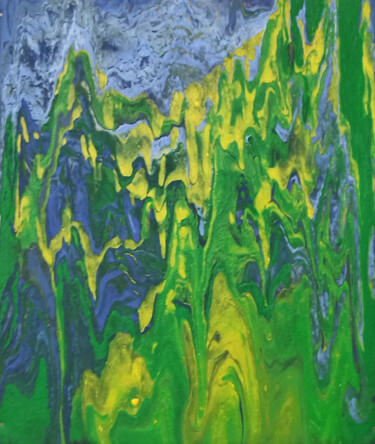 Green #1 绘画 标题为“Green #1” 由Natalia Sergeeva, 原创艺术品, 丙烯 安装在木质担架架上