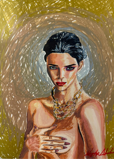 You looking at me, looking at you 绘画 标题为“You looking at me,…” 由Nestor Abraham Hernandez Medellin, 原创艺术品, 丙烯