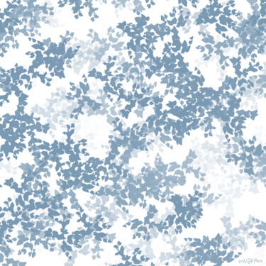 Arte digitale intitolato "Blue Nature. Trees.…" da Vafa Majidli, Opera d'arte originale, Pittura digitale