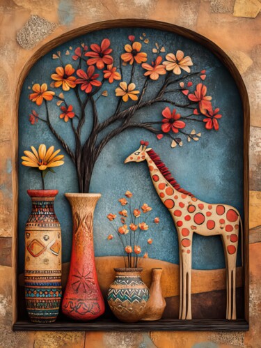 제목이 "Serengeti Still Life"인 디지털 아트 Amanda Moore로, 원작, AI 생성 이미지