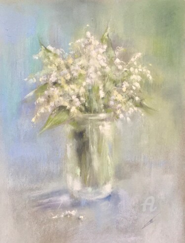 Lilies of the valley Disegno intitolato "Lilies of the valley" da Irene_art, Opera d'arte originale, Pastello