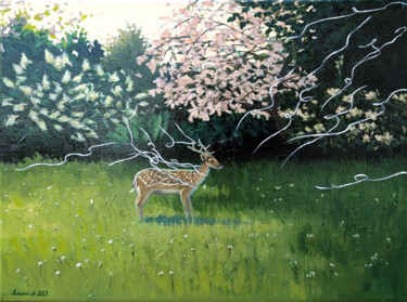Peinture intitulée "Spring breeze" par Agnieszka Turek, Œuvre d'art originale, Acrylique