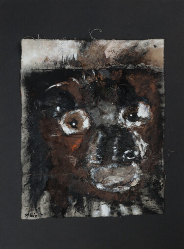 Collages intitulée "SOS" par Véronique Attia, Œuvre d'art originale, Acrylique Monté sur Carton