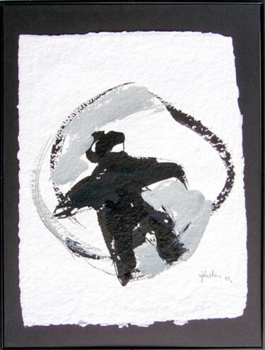 绘画 标题为“Bonhomme noir et gr…” 由Alain Halter, 原创艺术品, 水粉