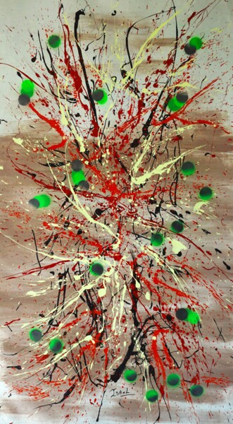 Peinture intitulée "N° 21.30 Contraste" par Isa-L, Œuvre d'art originale, Acrylique Monté sur Châssis en bois