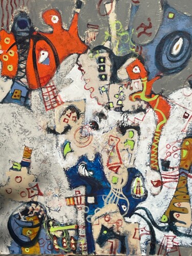 "Sans titre 225" başlıklı Tablo Jean Brisé tarafından, Orijinal sanat, Akrilik Ahşap Sedye çerçevesi üzerine monte edilmiş