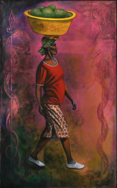 Schilderij getiteld "ERZULIE" door Ana Candioti, Origineel Kunstwerk, Acryl