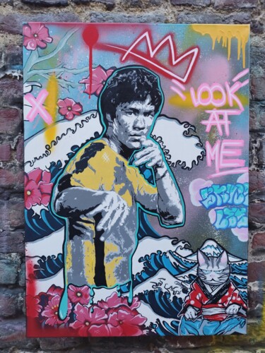 Картина под названием "Kungfu legend" - Romuald Meriaux, Подлинное произведение искусства, Акрил